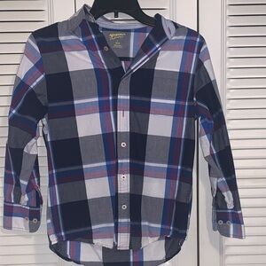 Arizona Jean Company Men's Navy and Red Checkered Shirt